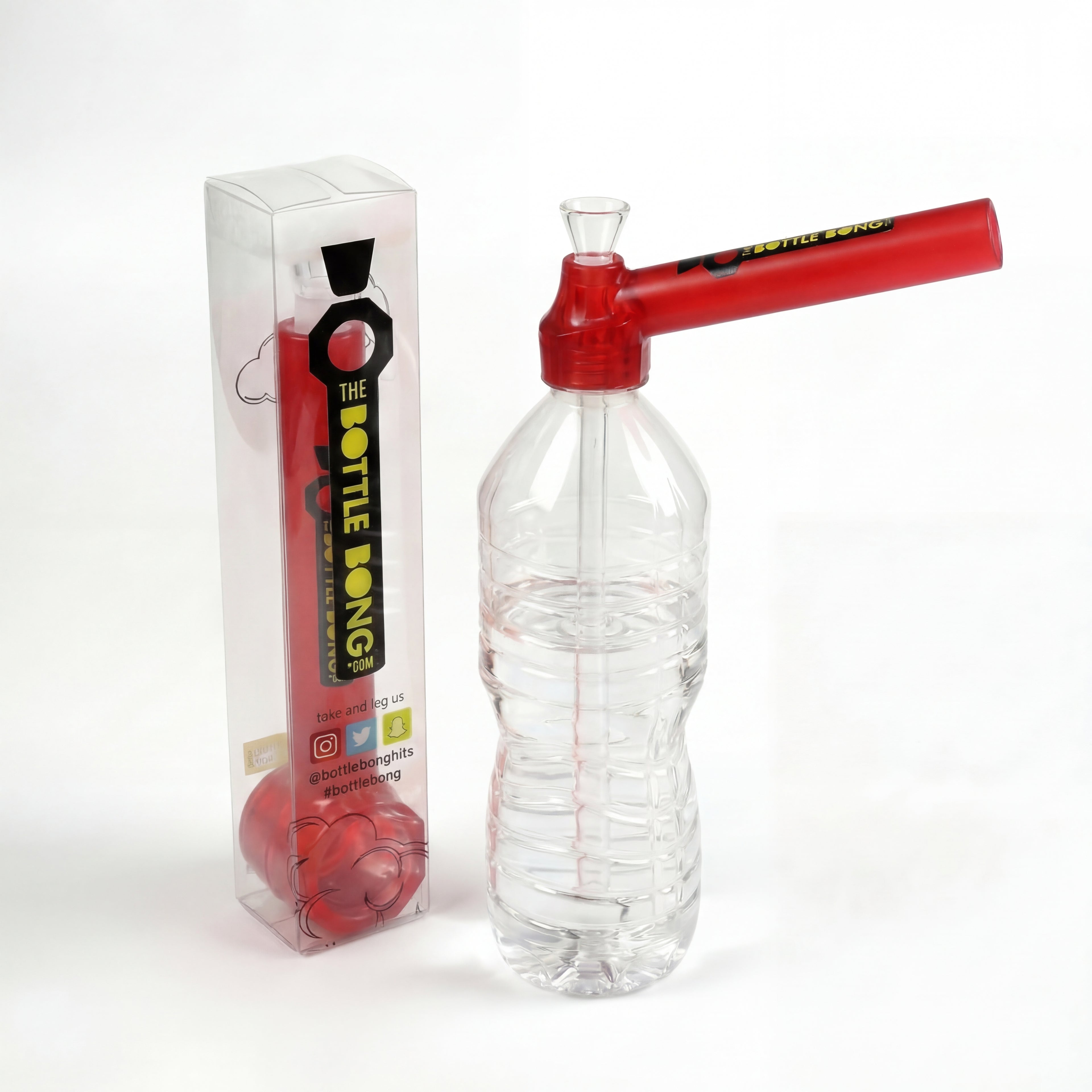Bottle Bong -  Red